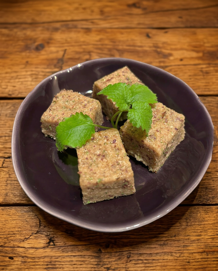 Pepparmyntsbitar med dadlar och cashewnötter