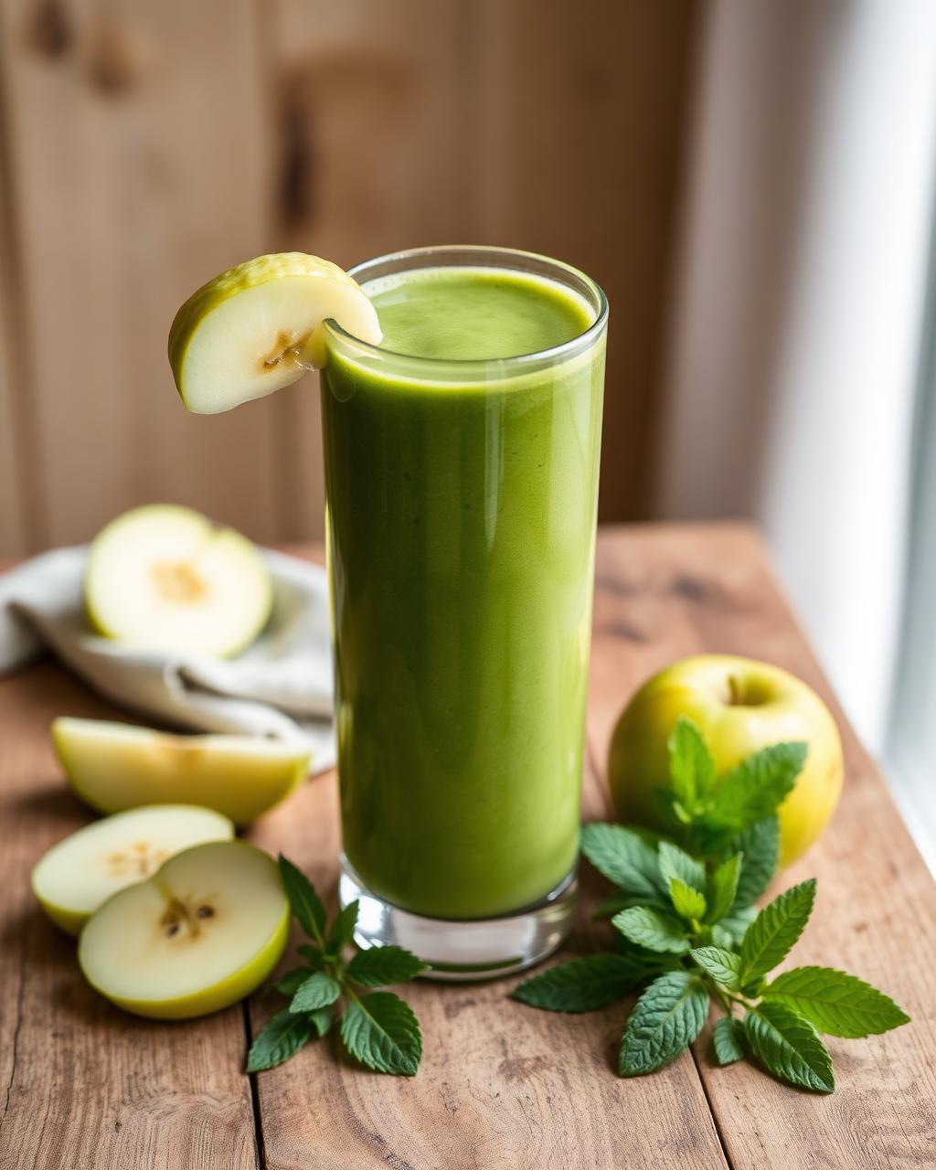 Grön smoothie med kirskål & äpple